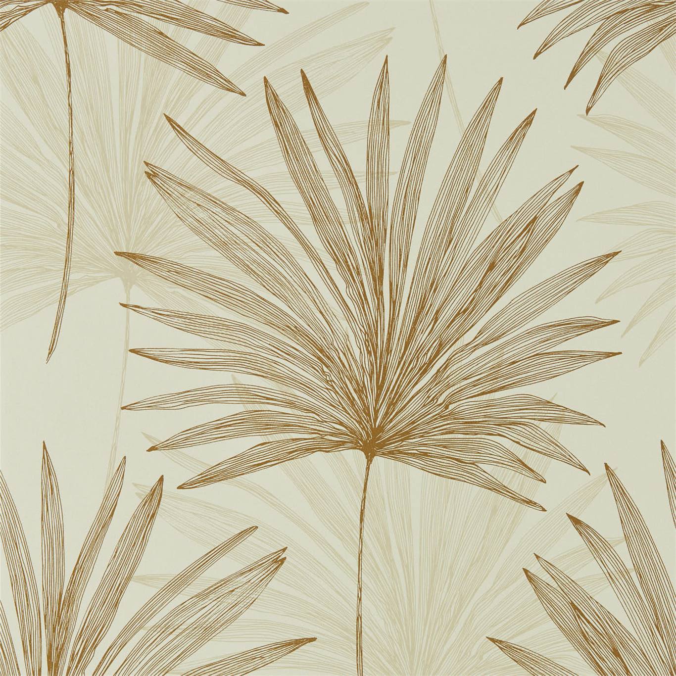 Tapet - Harlequin - Mirador Wallpaper -  Mitende Oyster/Gold