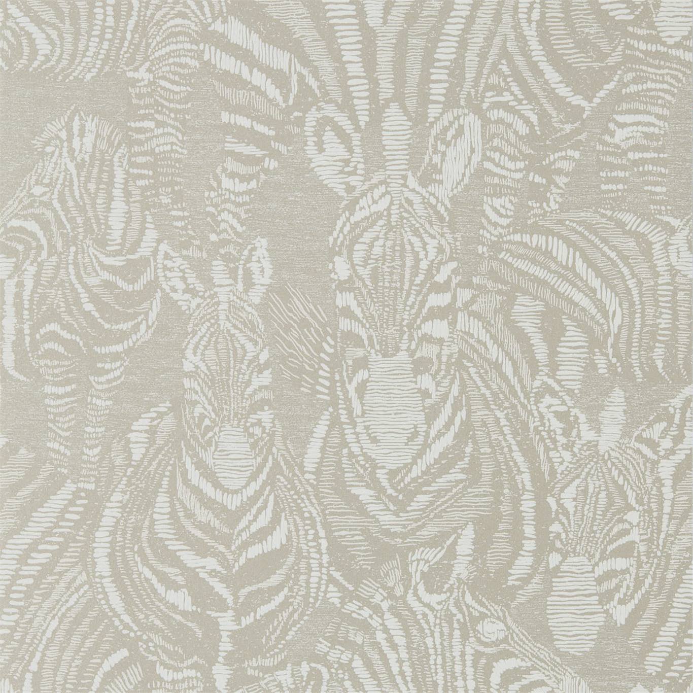 Wallpaper - Harlequin - Mirador Wallpaper -  Nirmala Platinum/Chalk
