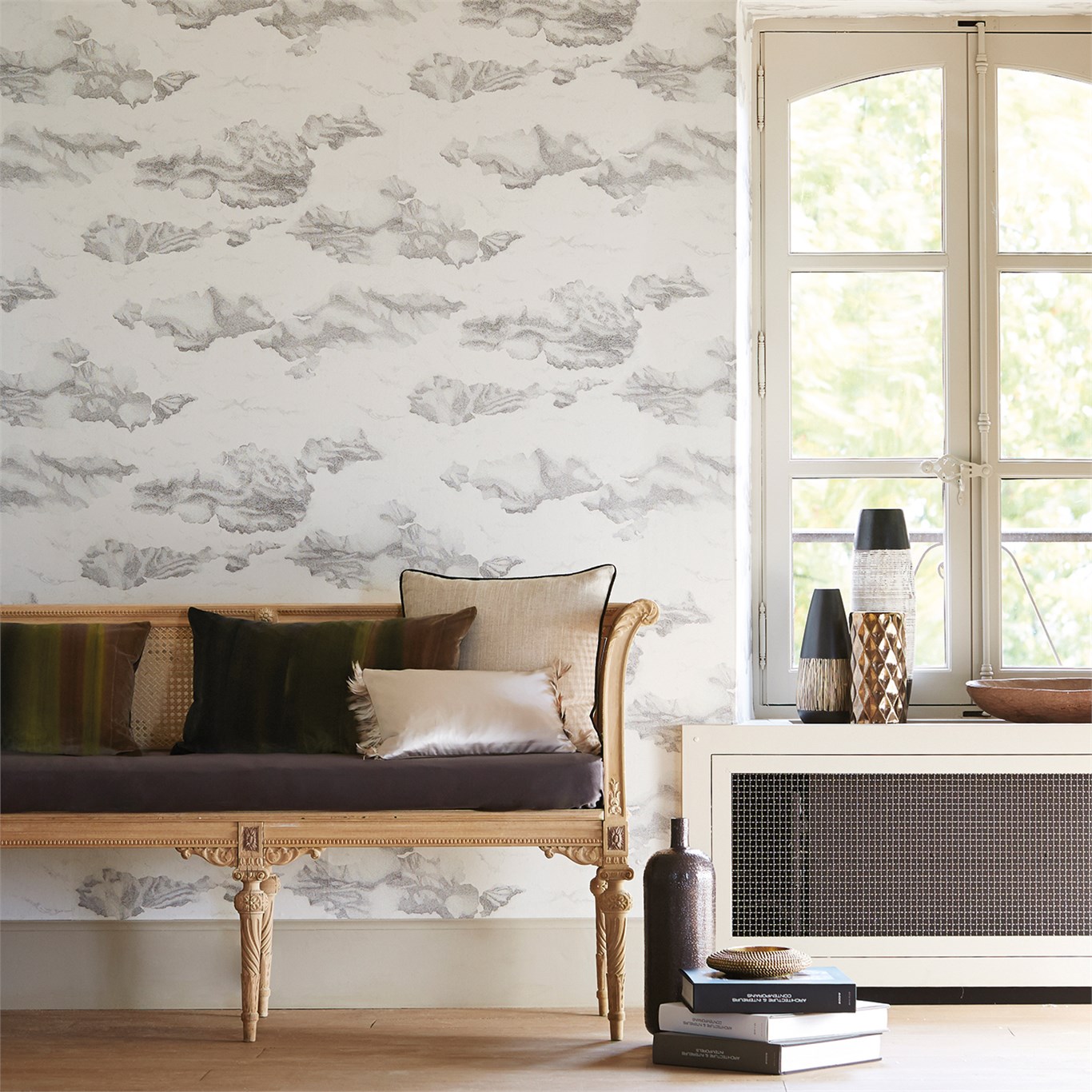 Tapet - Harlequin -  Amazilia Wallpaper -  Nuvola Charcoal/Silver