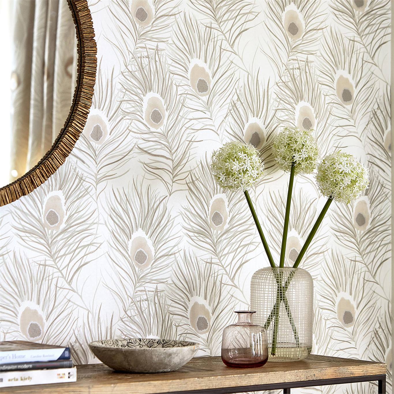 Tapet - Harlequin - Paloma Wallpapers -  Orlena Powder Blue/Gilver