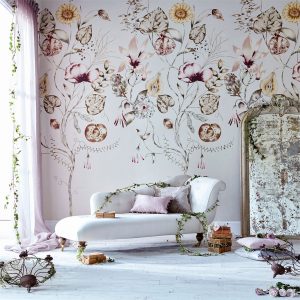 Tapet - Harlequin -  Standing Ovation Wallpaper -  Quintessence Ochre / Olive / Heather