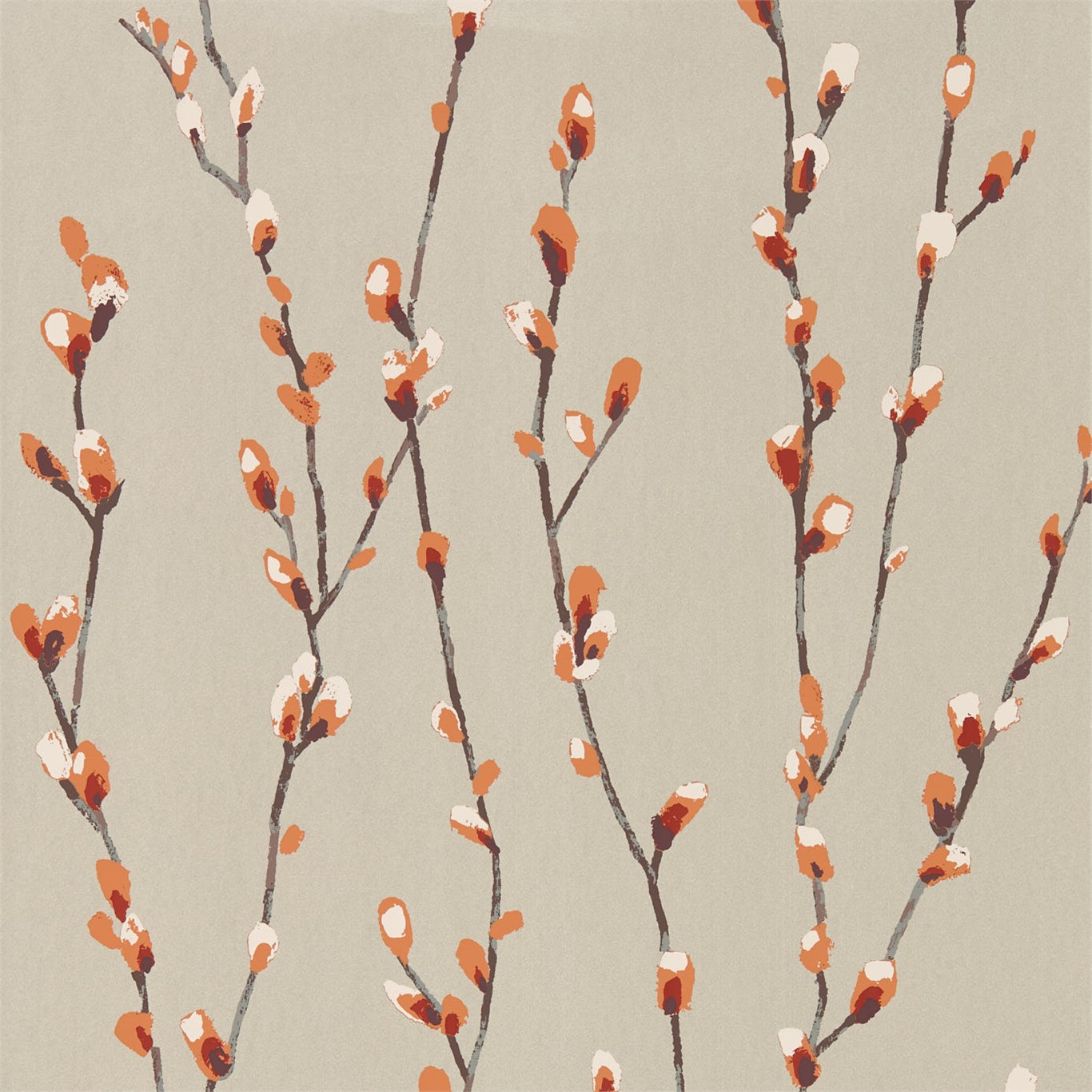 Tapet - Harlequin -  Standing Ovation Wallpaper -  Salice Tangerine/Gilver