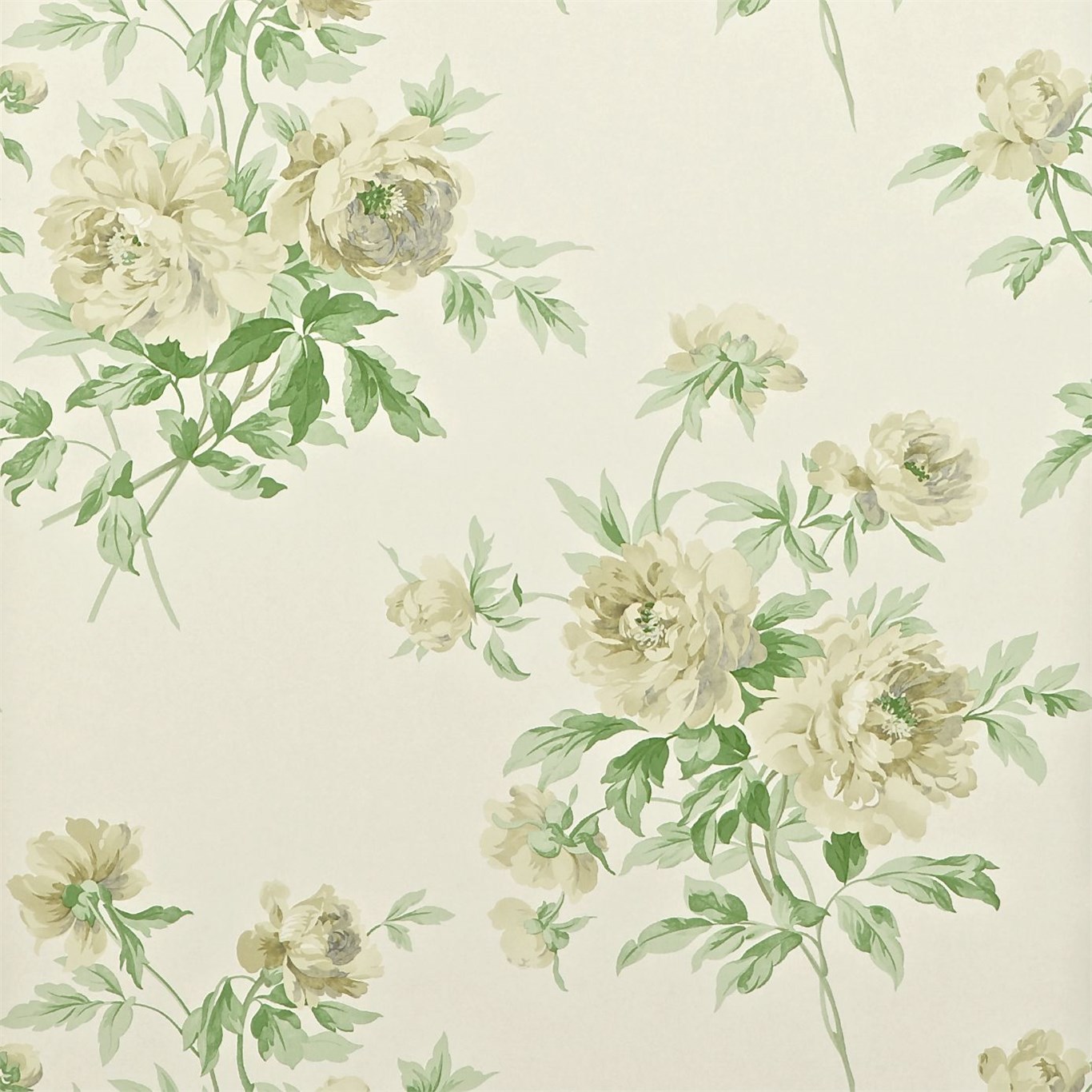 Wallpaper - Sanderson Caverley Wallpapers Adele Cream/Ivory