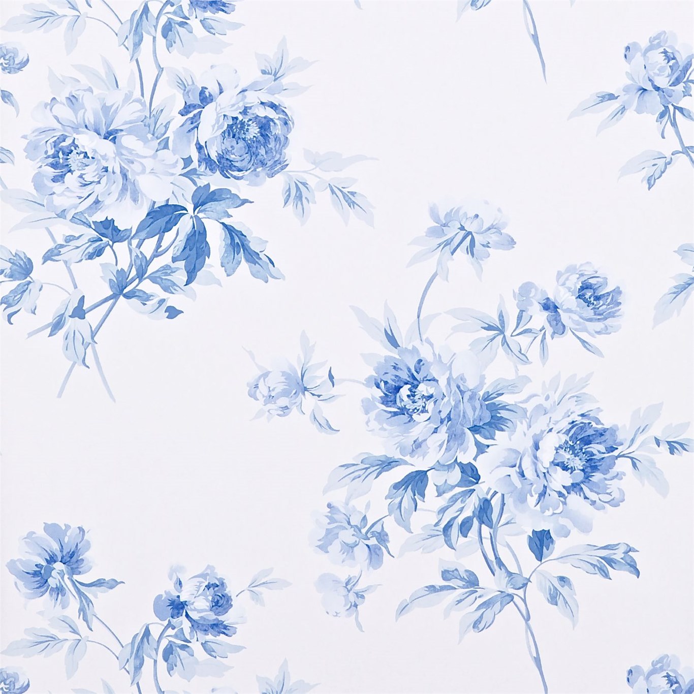 Wallpaper - Sanderson Caverley Wallpapers Adele Indigo/Blue