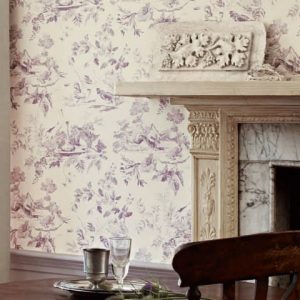 Wallpaper - Sanderson Caverley Wallpapers Aesops Fables Pink