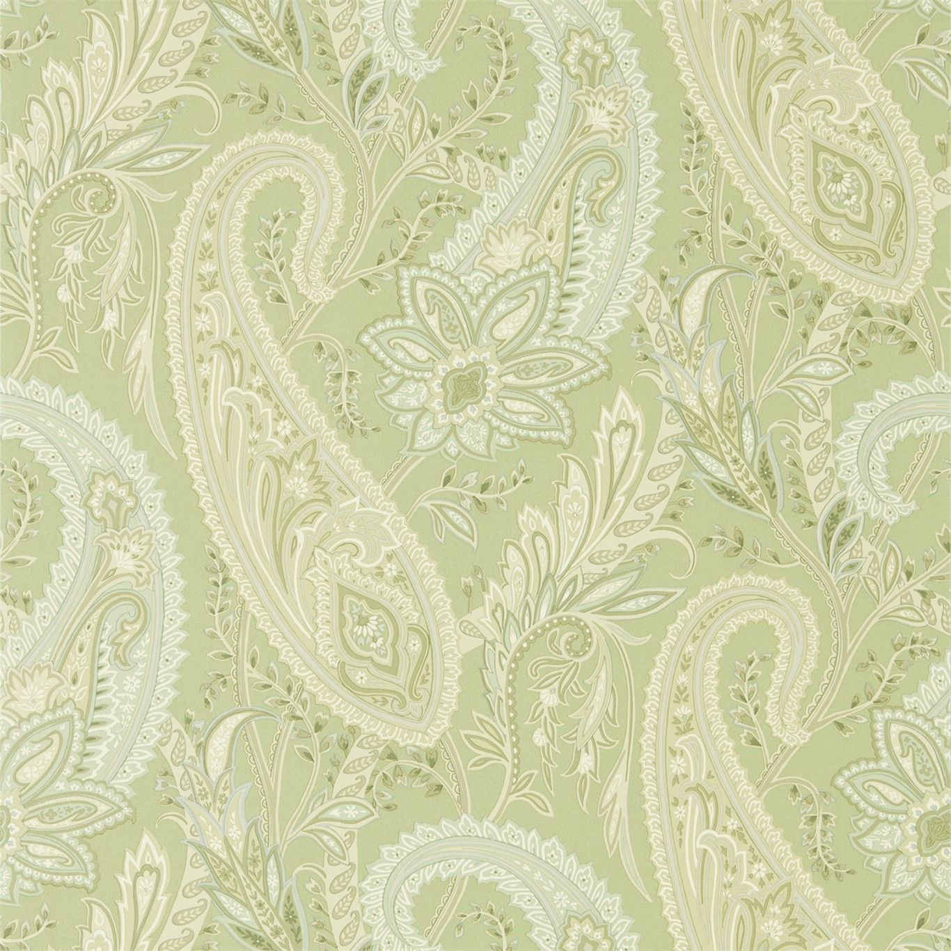 Tapet - Sanderson Art of the Garden Cashmere Paisley Garden Green