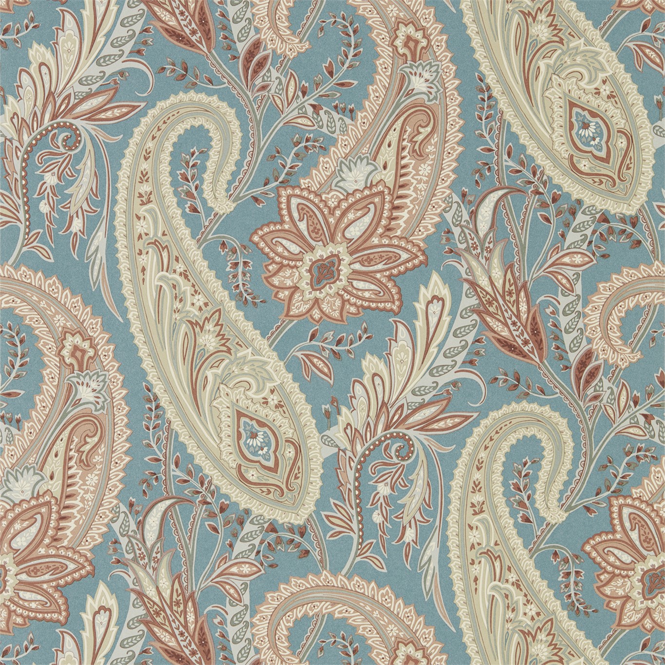 Tapet - Sanderson Art of the Garden Cashmere Paisley Teal/Spice