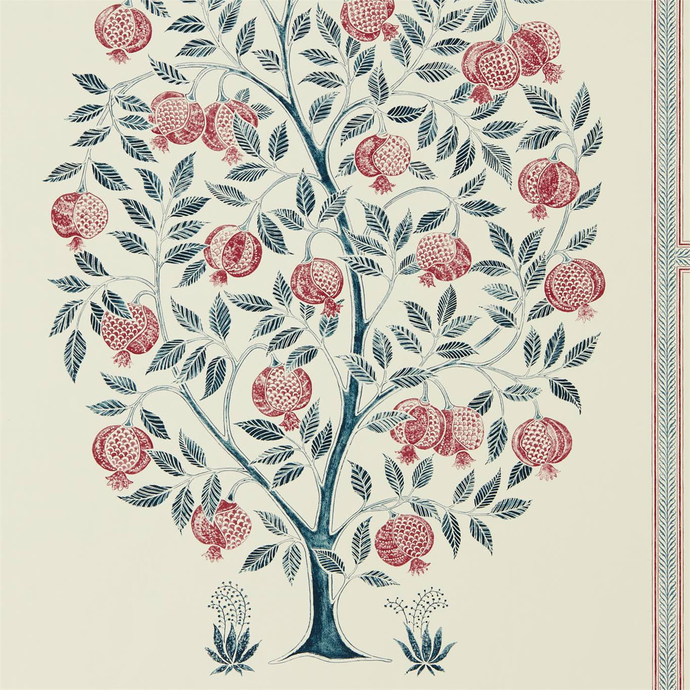 Wallpaper - Sanderson -Caspian Anaar Tree Annato/Blueberry