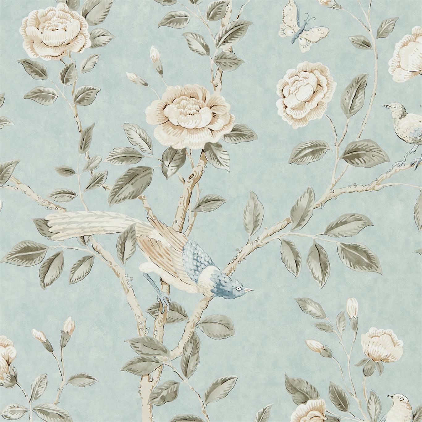 Wallpaper - Sanderson -Caspian Andhara Dove/Cream