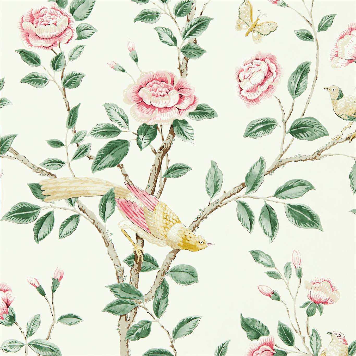 Wallpaper - Sanderson -Caspian Andhara Rose/Cream