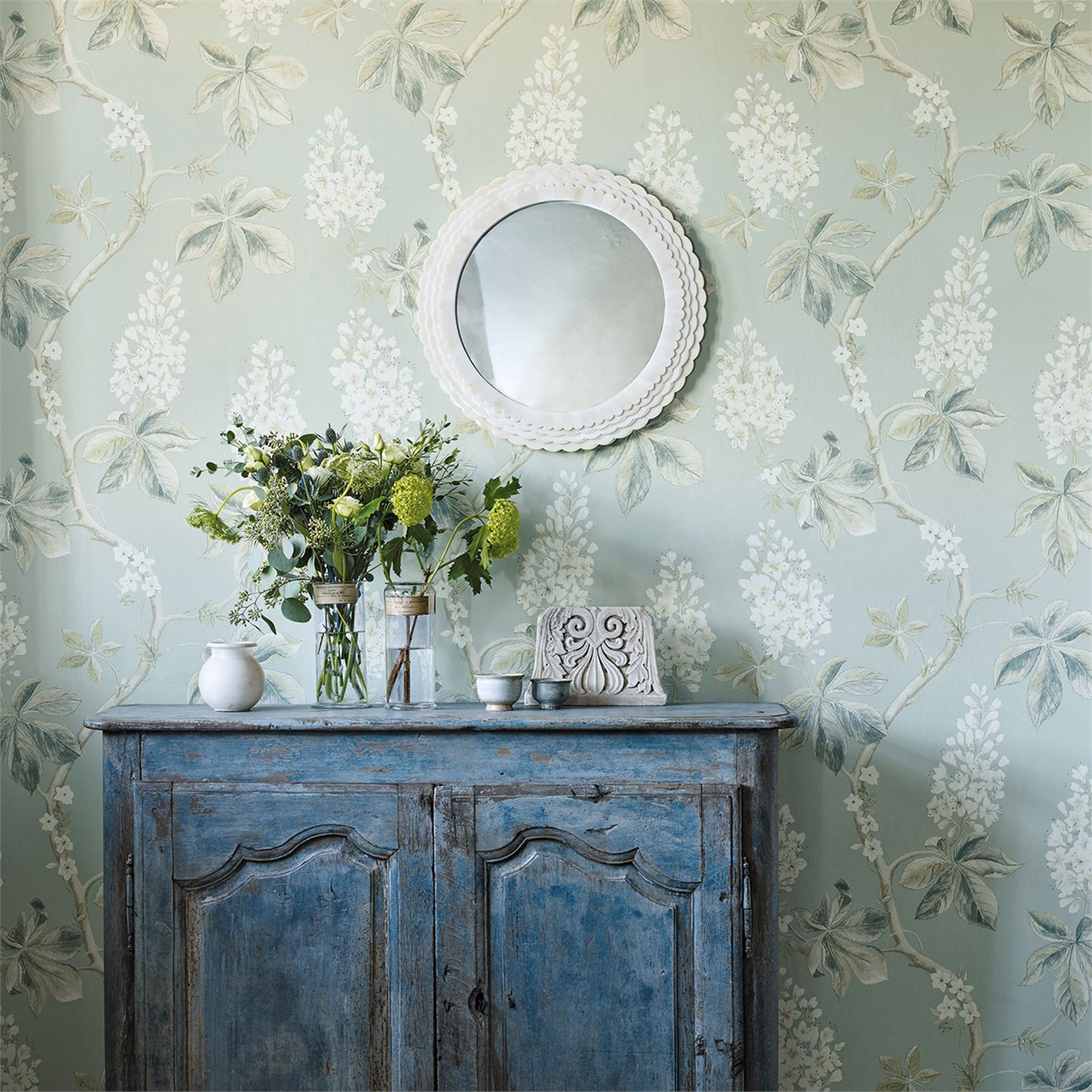 Tapet - Sanderson Woodland Walk Wallpapers Chestnut Tree Lemon/Lettuce