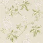 Tapet - Sanderson Woodland Walk Wallpapers Chestnut Tree Lemon/Lettuce