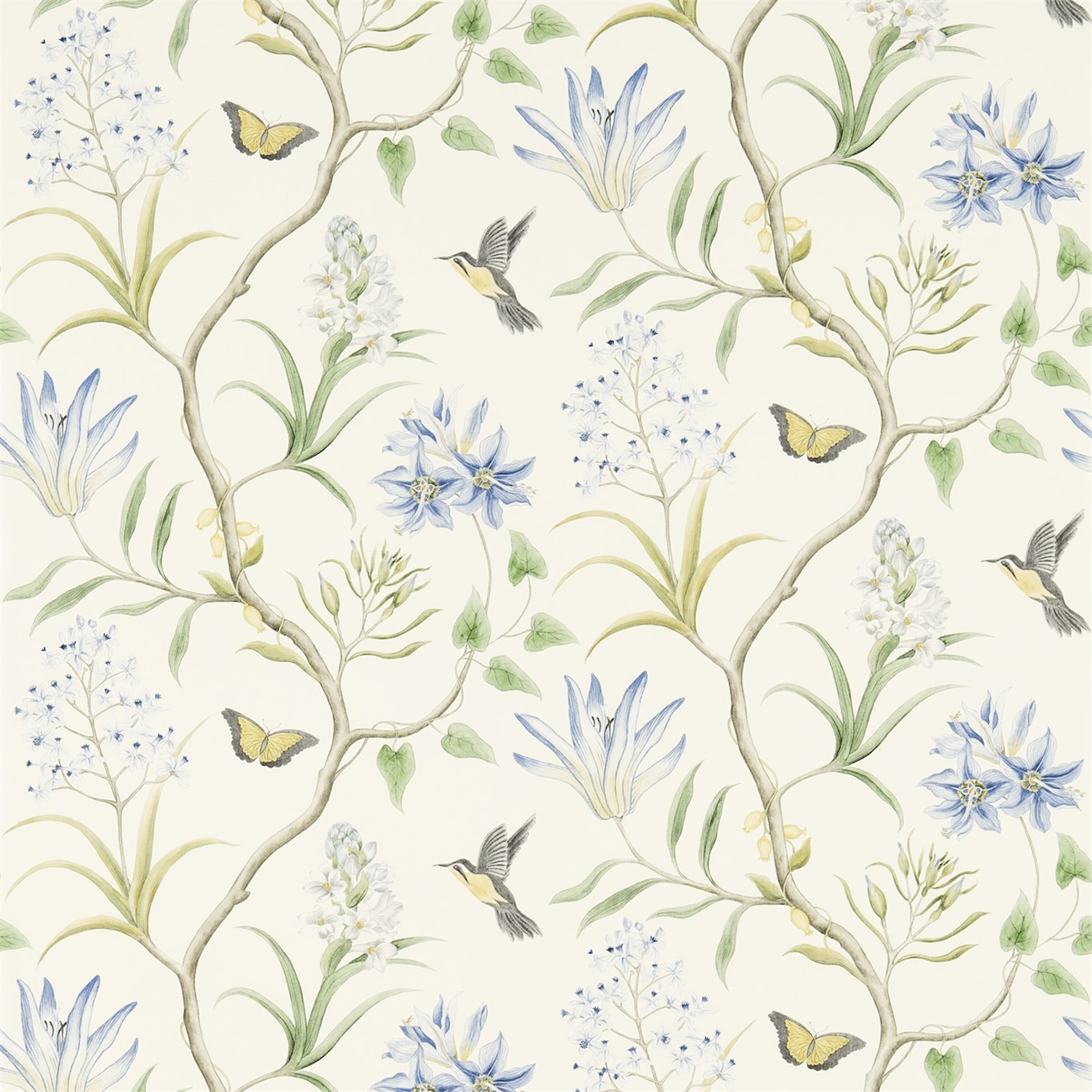 Wallpaper - Sanderson Voyage of Discovery Clementine Delft Blue