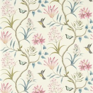 Wallpaper - Sanderson Voyage of Discovery Clementine Dusky Pink