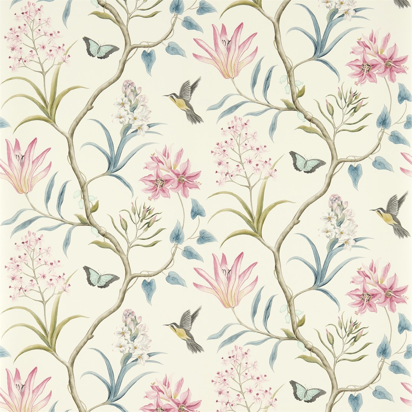 Wallpaper - Sanderson Voyage of Discovery Clementine Dusky Pink