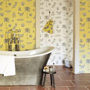 Wallpaper - Sanderson Voyage of Discovery Cocos Linen/Charcoal