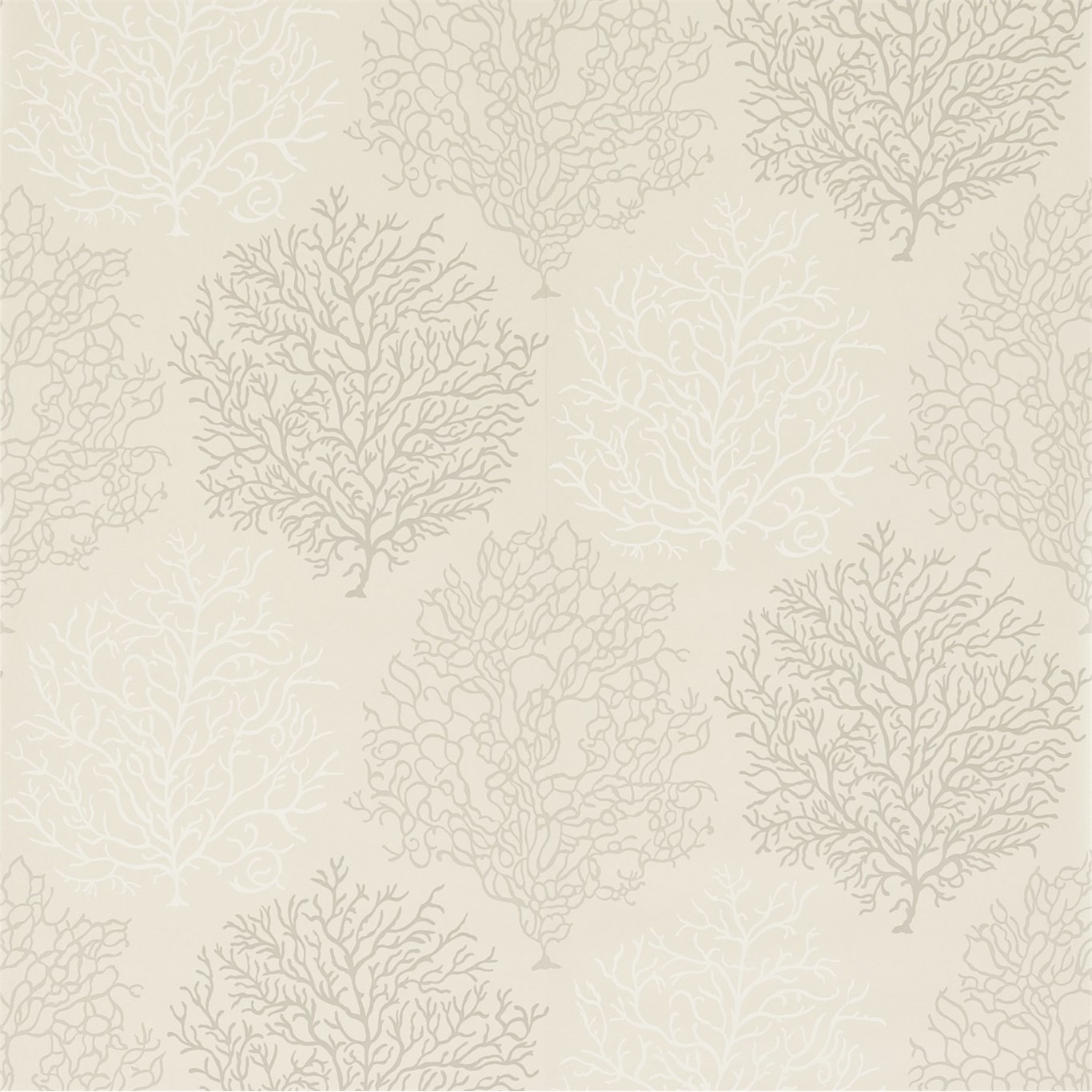 Wallpaper - Sanderson Voyage of Discovery Coral Reef Linen/Taupe