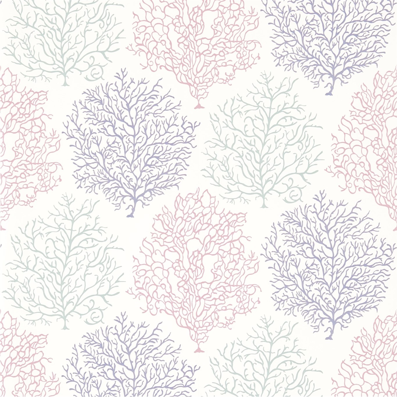 Wallpaper - Sanderson Voyage of Discovery Coral Reef Teal/Mauve