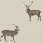 Tapet - Sanderson Elysian Evesham Deer (Wallpaper) Birch