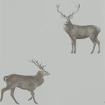 Tapet – Sanderson – Elysian – Evesham Deer (Wallpaper) – Silver Grey