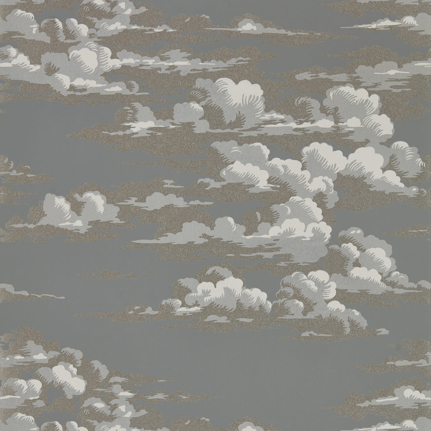 Wallpaper - Sanderson Elysian Silvi Clouds Taupe Grey