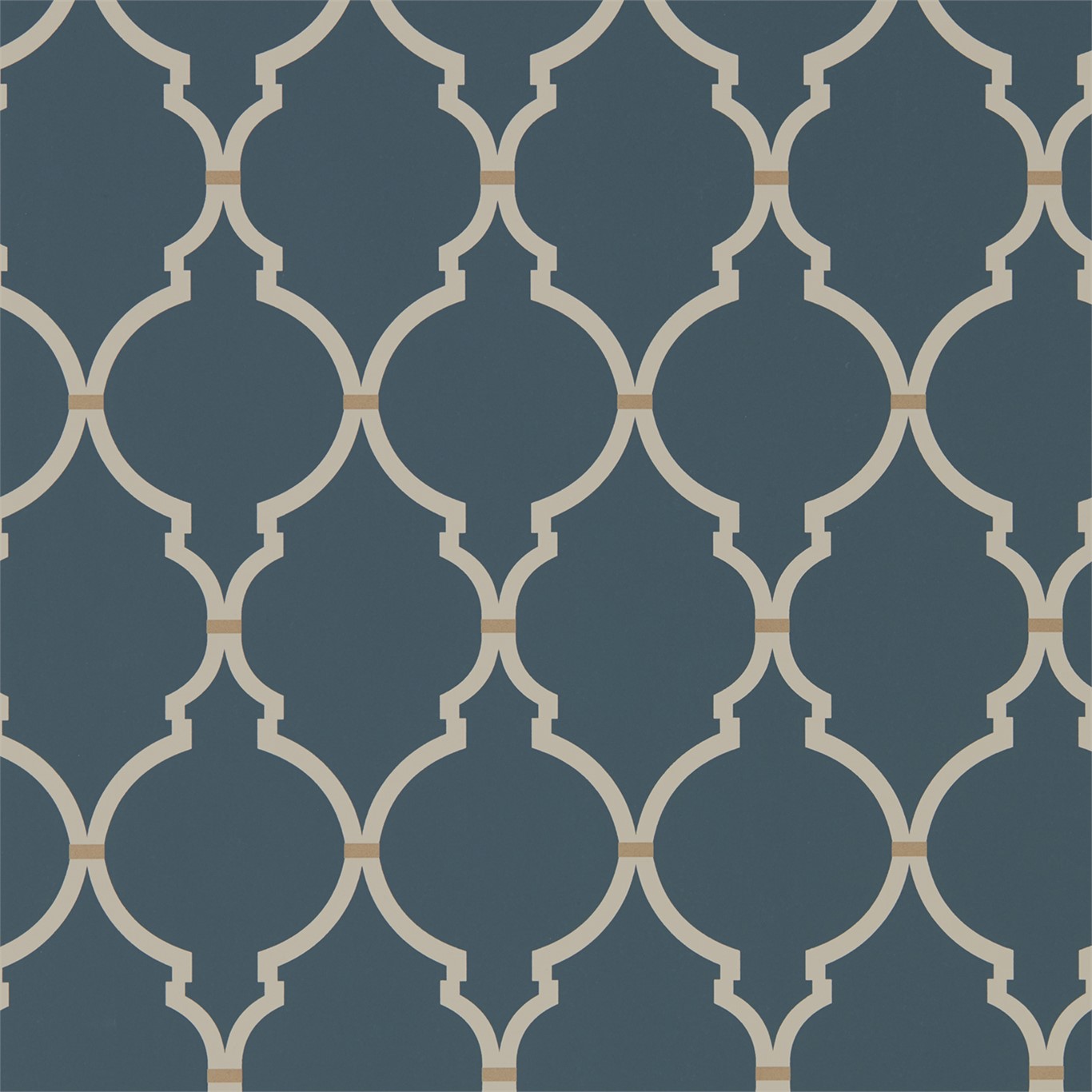 Tapet - Sanderson Art of the Garden Empire Trellis Indigo/Linen