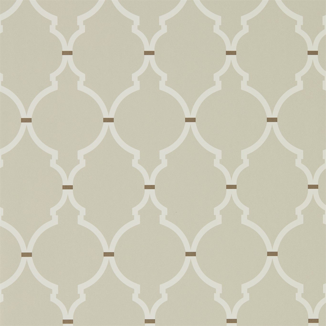 Wallpaper - Sanderson Art of the Garden Empire Trellis Linen/Cream