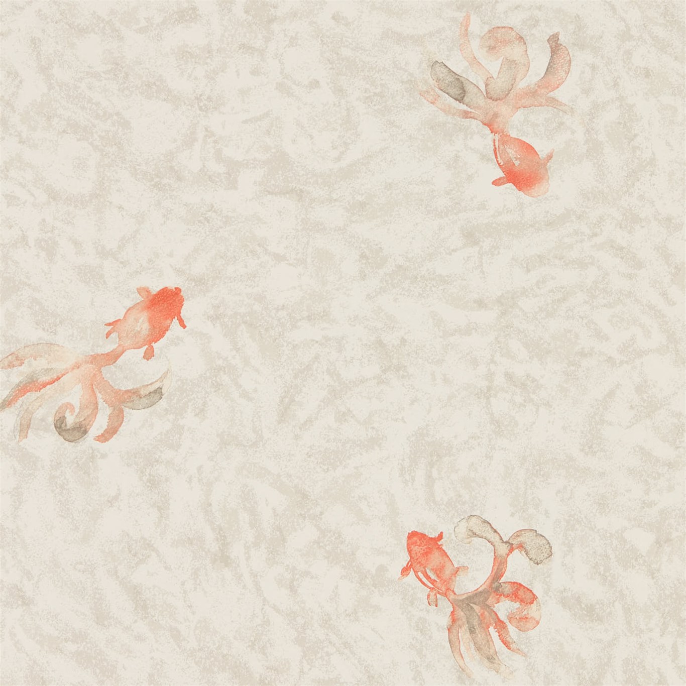 Tapet - Sanderson Waterperry Wallpaper Fantail Cream/Orange