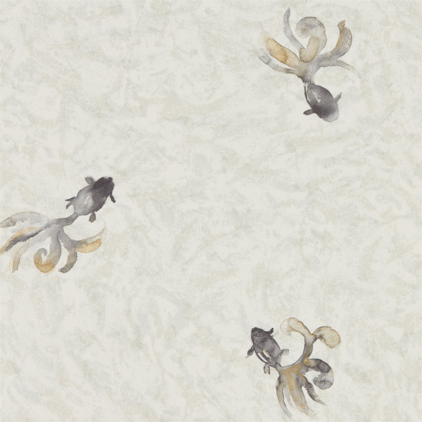Wallpaper - Sanderson Waterperry Wallpaper Fantail Stone/Graphite