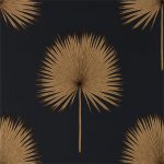 Wallpaper – Sanderson – Glasshouse – Fan Palm – Charcoal/Gold