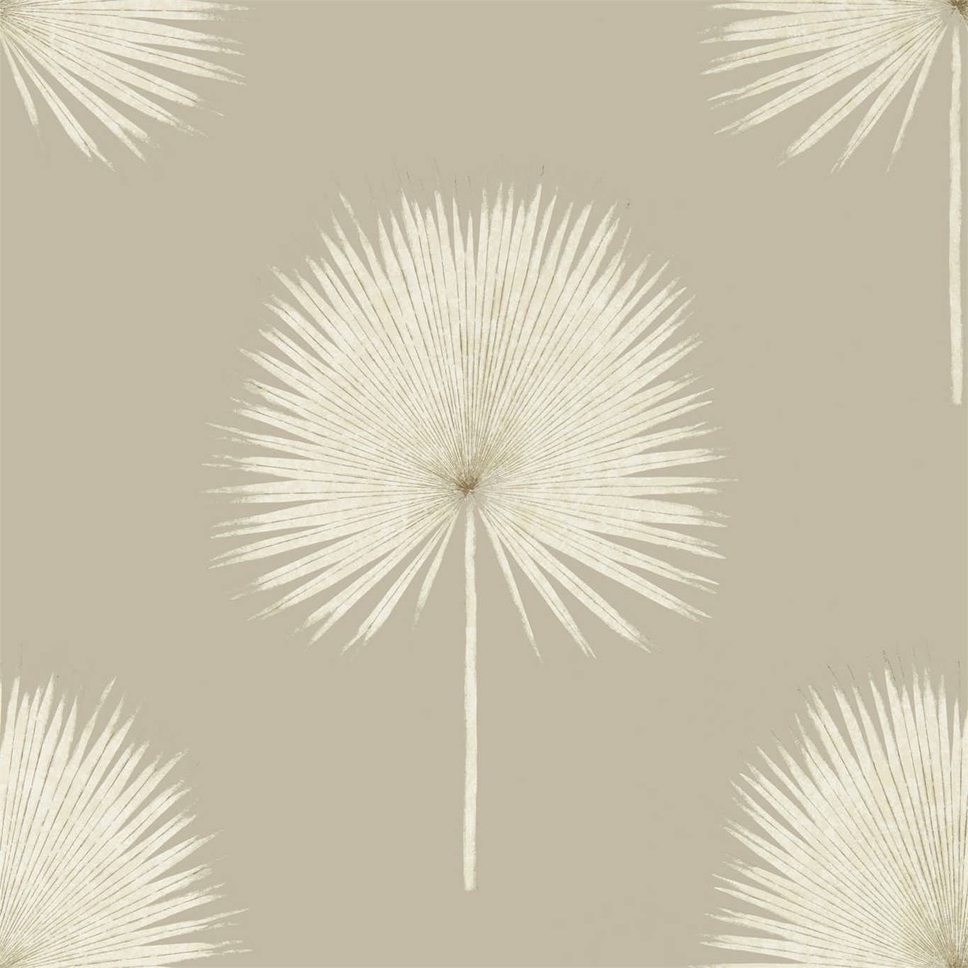 Wallpaper - Sanderson Glasshouse Fan Palm Linen/Gilver