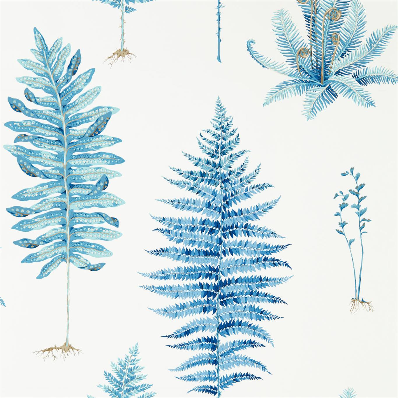 Wallpaper - Sanderson Glasshouse Fernery China Blue