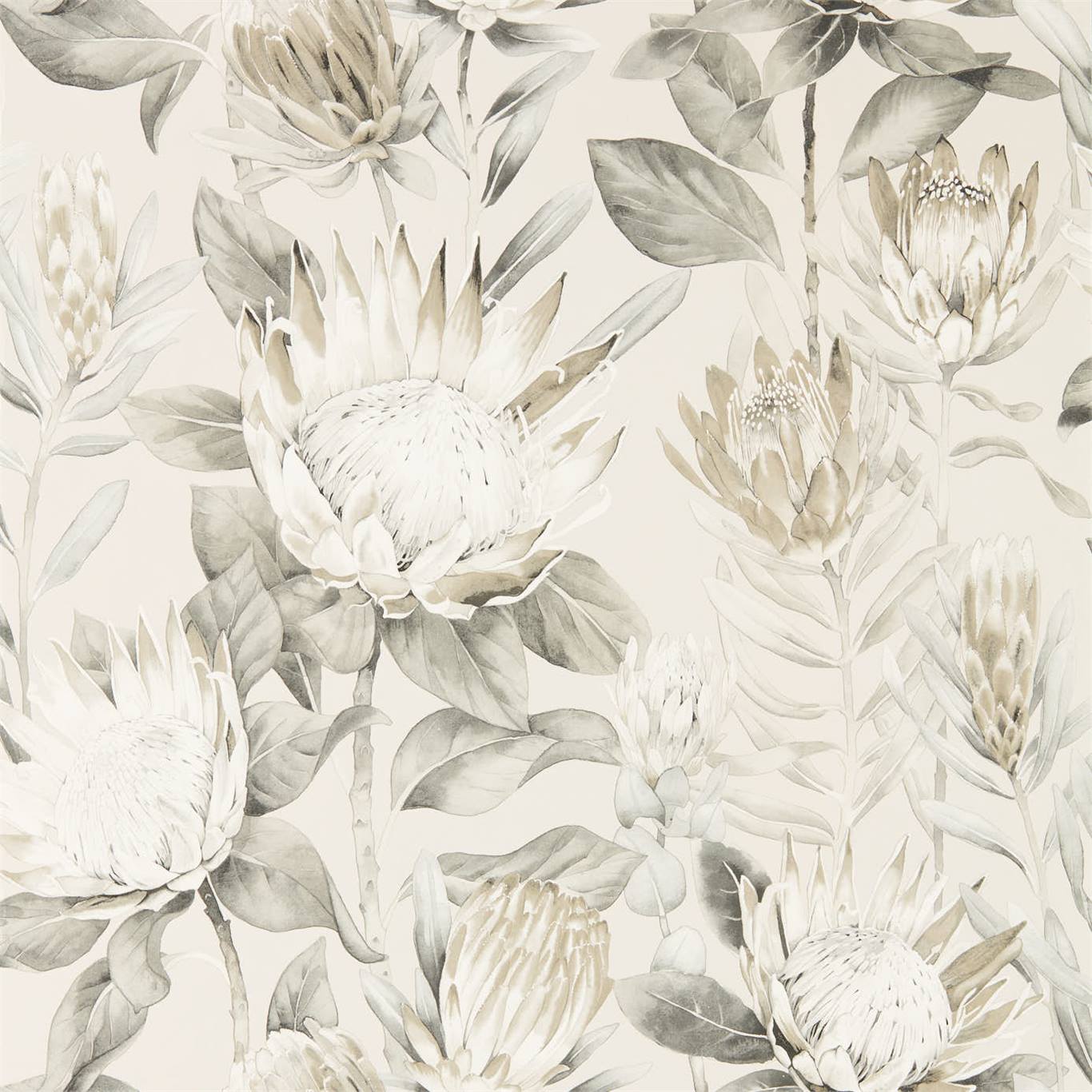 Tapet - Sanderson Glasshouse King Protea Linen/Mica