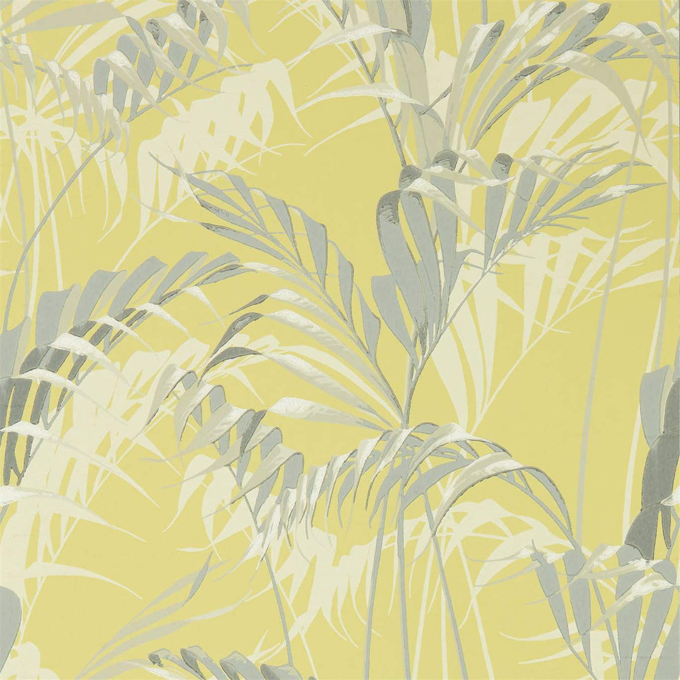Wallpaper - Sanderson Glasshouse Palm House Chartreuse/Grey