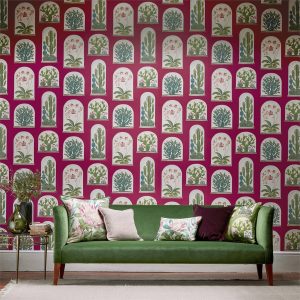 Wallpaper - Sanderson Glasshouse Terrariums Chalk/Green