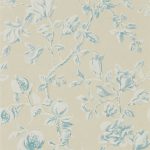 Tapet – Sanderson – Woodland Walk- Magnolia & Pomegranate – Parchment/Sky Blue