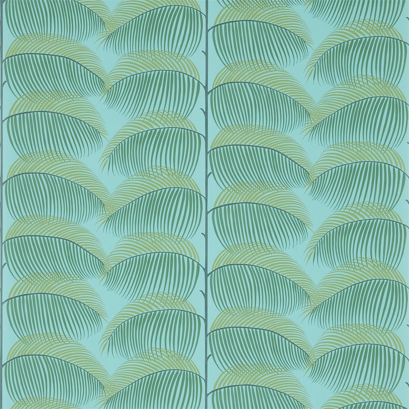 Wallpaper - Sanderson Voyage of Discovery Manila Turquoise/Green
