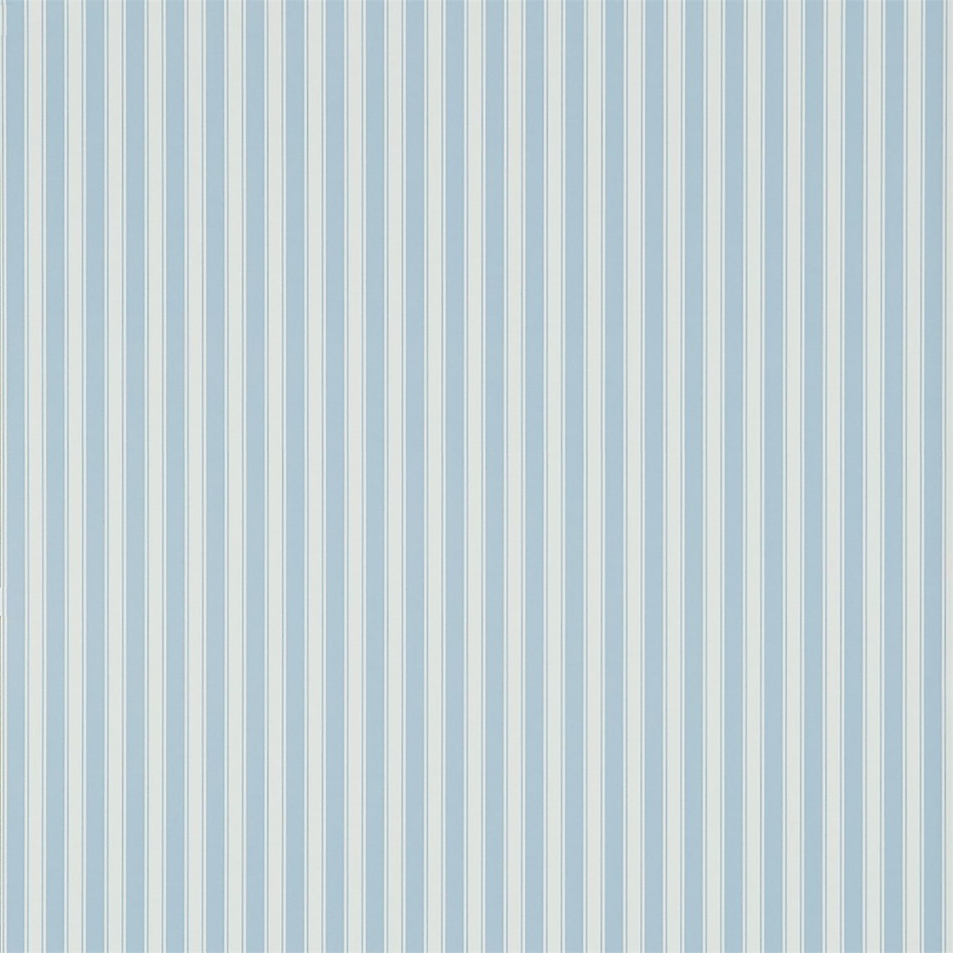 Wallpaper - Sanderson Caverley Wallpapers New Tiger Stripe Blue/Ivory