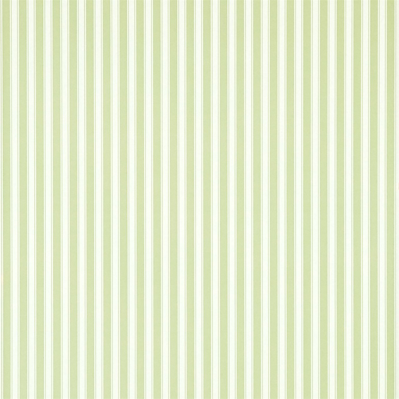 Wallpaper - Sanderson Caverley Wallpapers New Tiger Stripe Leaf Green/Ivory