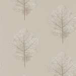 Tapet - Sanderson Woodland Walk Wallpapers Oak Filigree Stone/Gilver