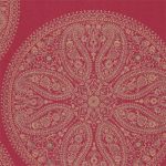 Wallpaper – Sanderson – Caverley – Paisley Circles – Red