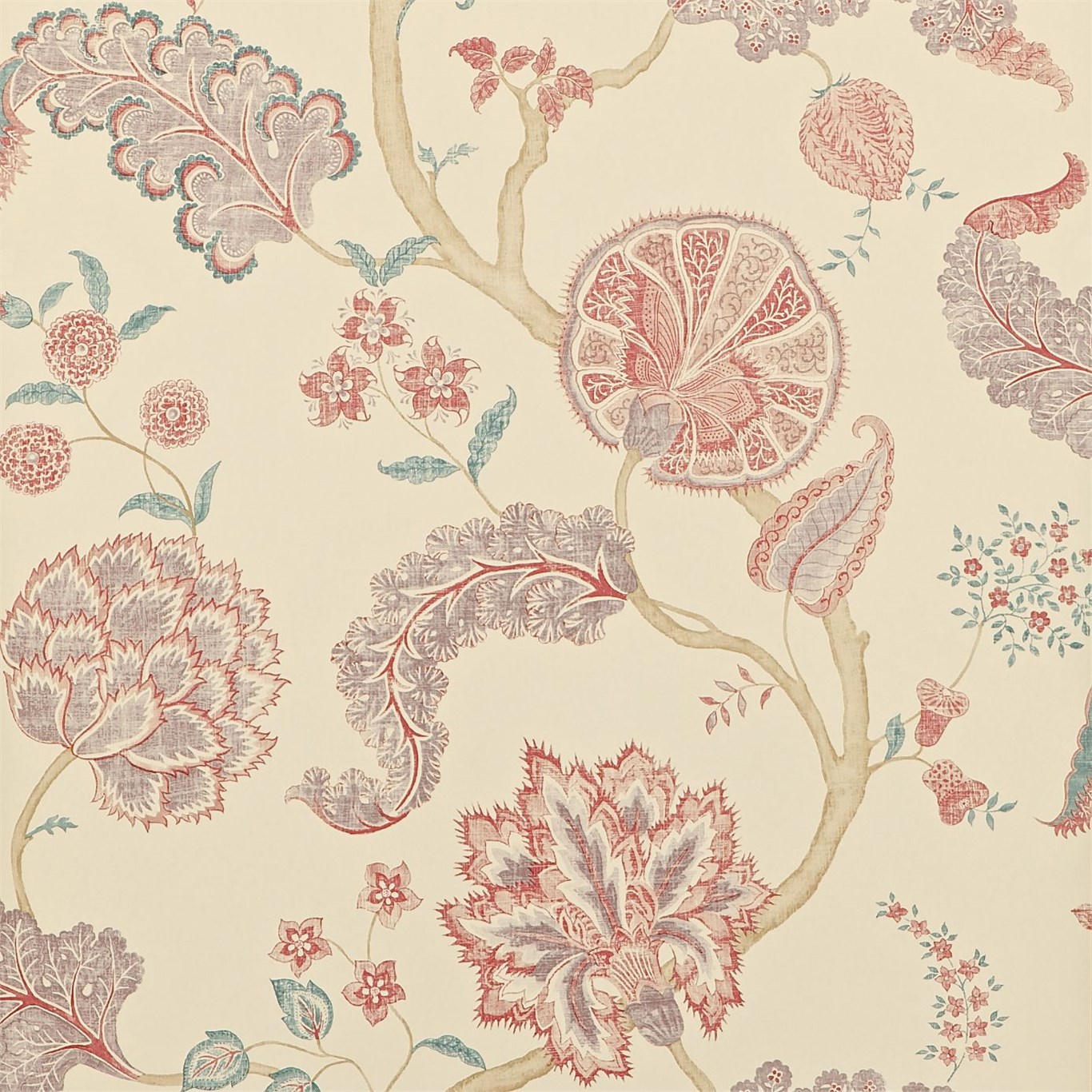 Wallpaper - Sanderson Caverley Wallpapers Palampore Mauve/Rose