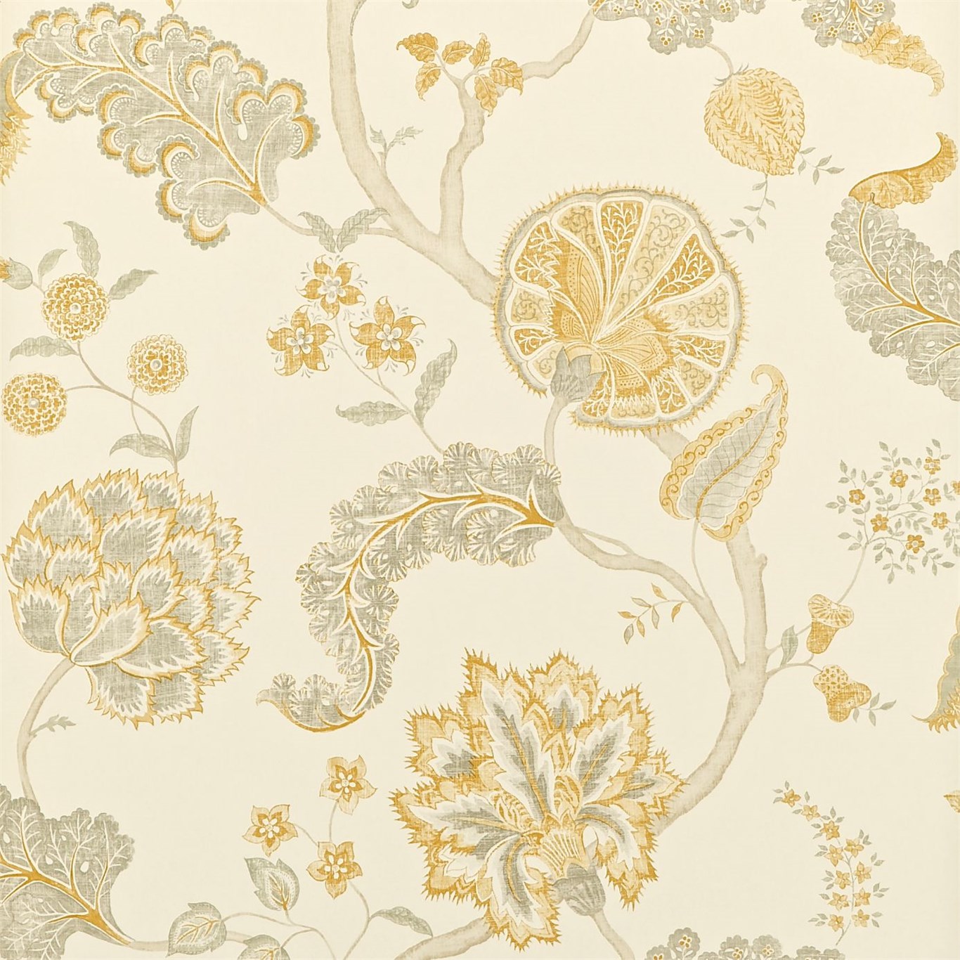Tapet - Sanderson Caverley Wallpapers Palampore Silver/Gold