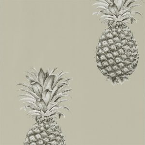 Wallpaper - Sanderson Art of the Garden Pineapple Royale Charcoal/Champagne