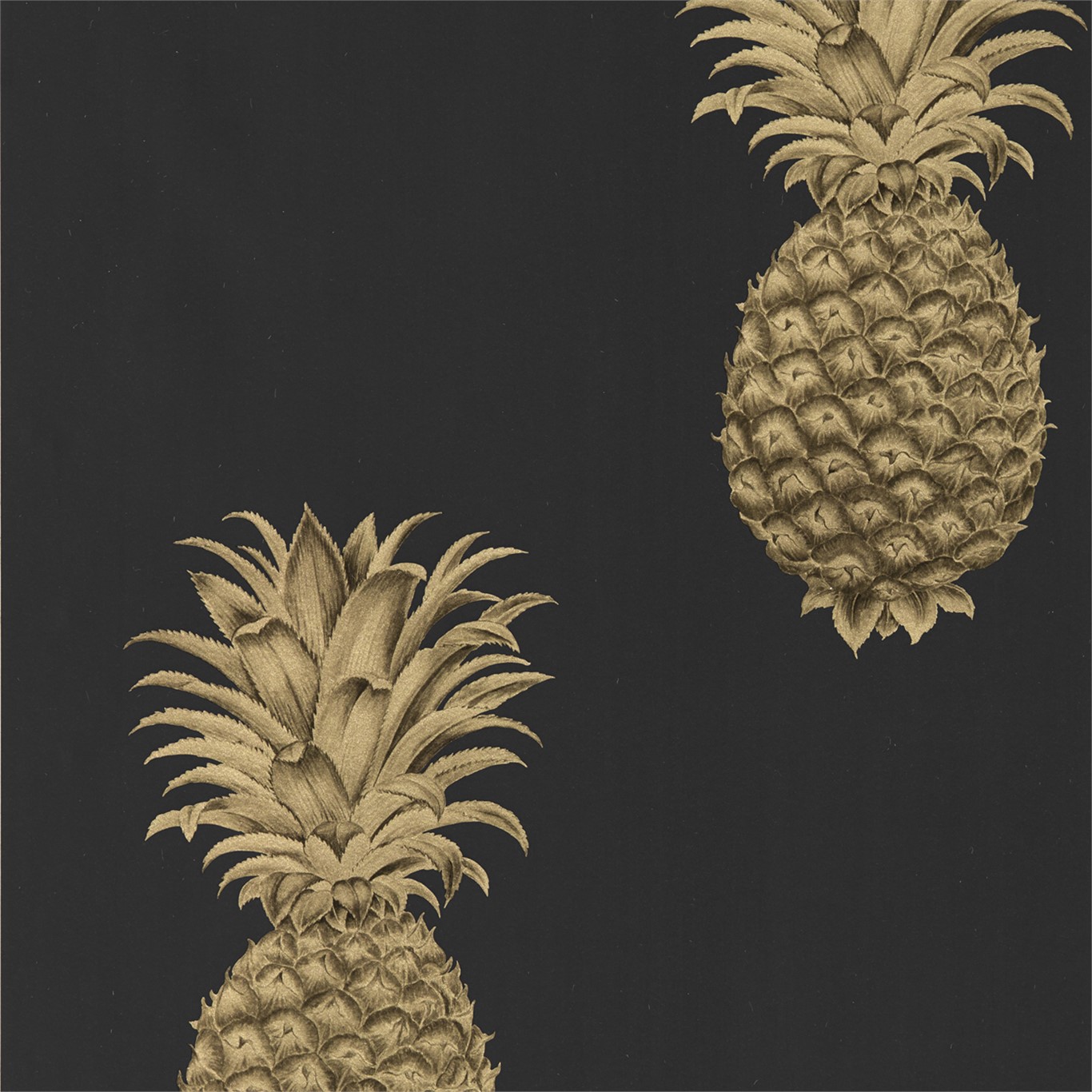 Wallpaper - Sanderson Art of the Garden Pineapple Royale Graphite/Gold