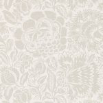 Wallpaper – Sanderson – Sojourn Wallpaper – Poppy Damask – Silver/Chalk