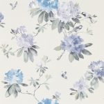 Wallpaper – Sanderson – Waterperry Wallpaper – Rhodera – Amethyst/Charcoal
