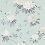 Tapet - Sanderson Waterperry Wallpaper Rhodera Aqua