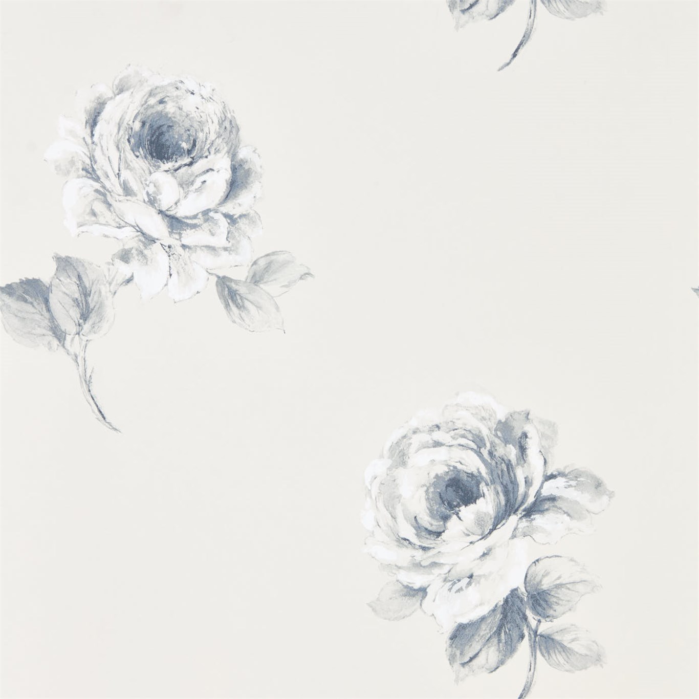 Tapet - Sanderson Waterperry Wallpaper Rosa Indigo