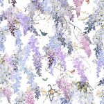 Wallpaper – Sanderson – Waterperry Wallpaper – Wisteria Falls Panel A – Lilac